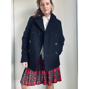 Vintage 90s Peacoat Size Small Wool Blend classic Looks Winter coats Blackhgh2,6